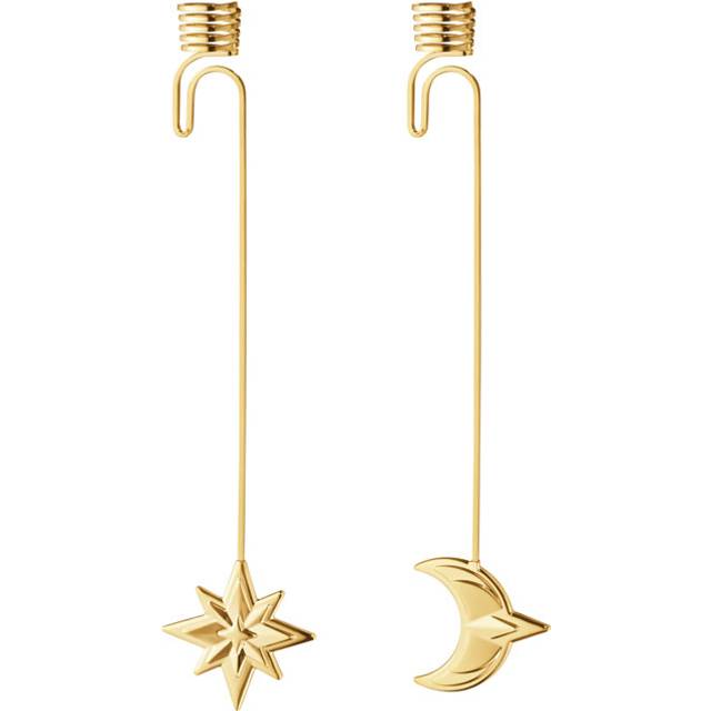 Billede af Georg Jensen Star and Moon Gold Fyrfadsstage 16.7cm 2stk