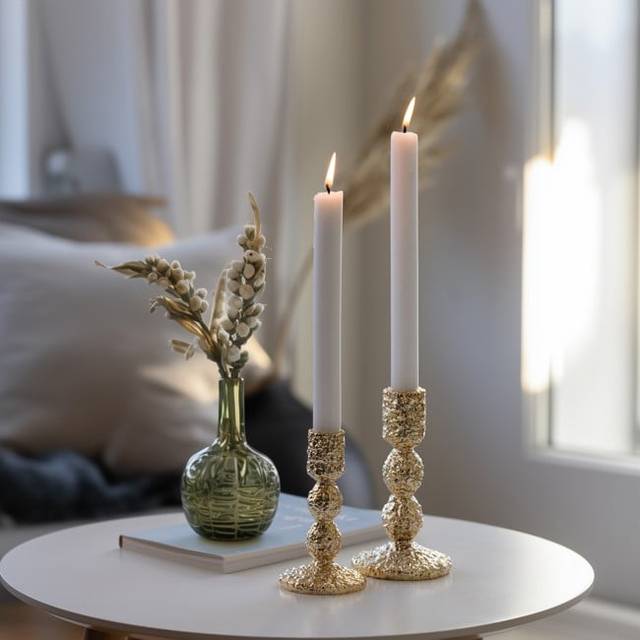 Billede af Olsen Home Bella Golden Fyrfadsstage 2stk