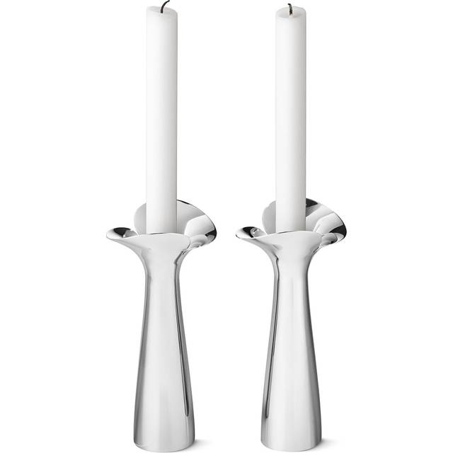 Billede af Georg Jensen Bloom Botanica Silver Fyrfadsstage 20cm 2stk